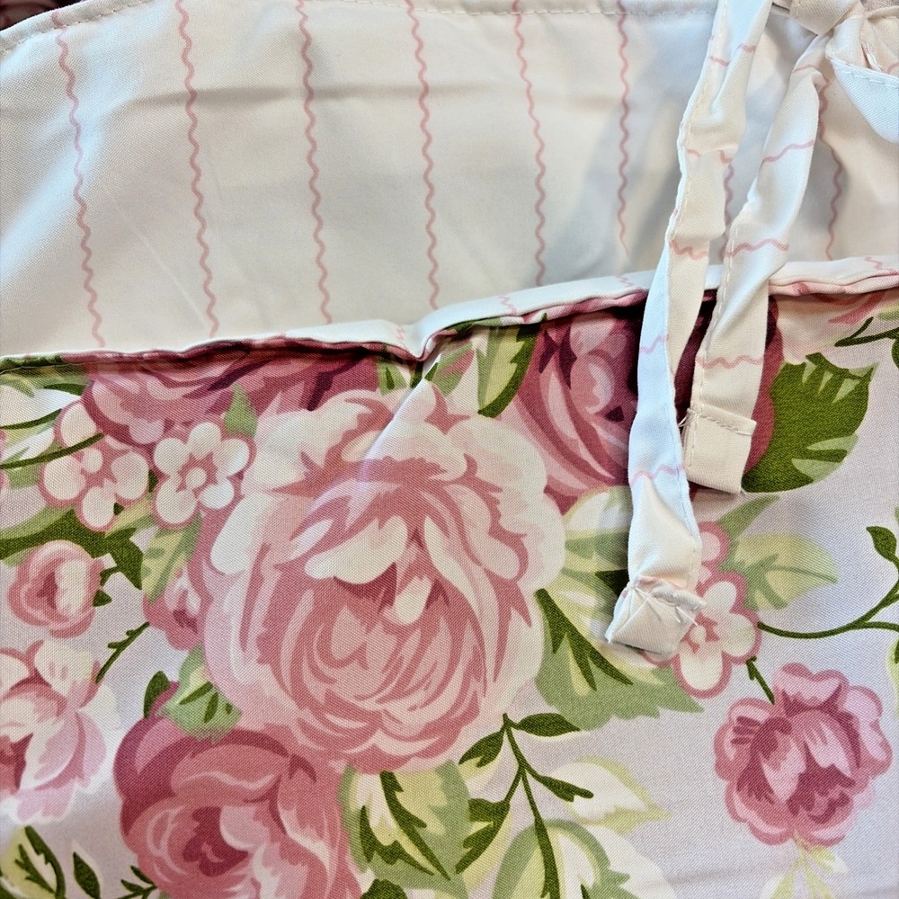Harlow & Wren Comforter Set Pink Floral w/ Rouching - Twin XL
